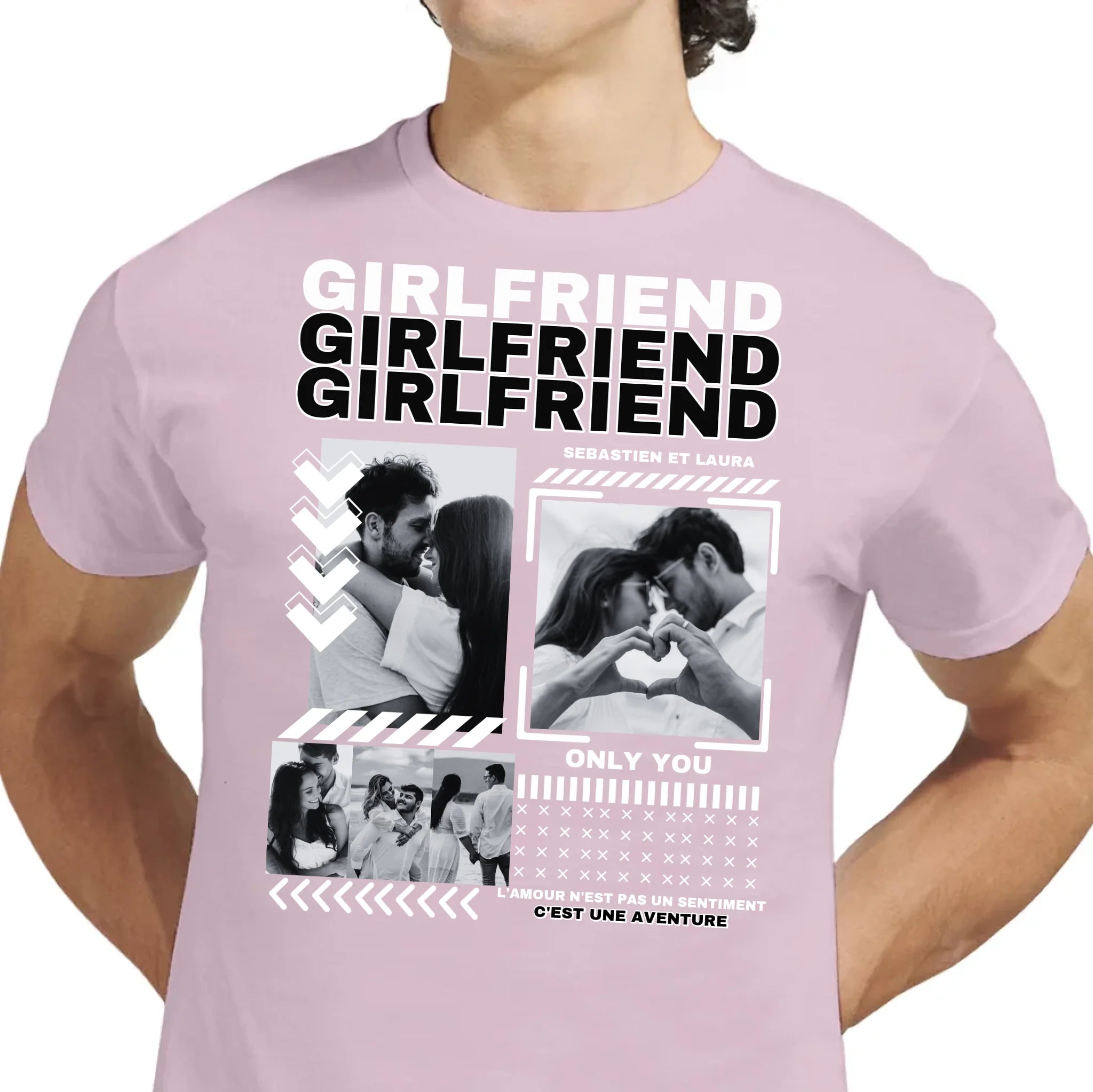 T-shirt Photo Couple Personnalisé