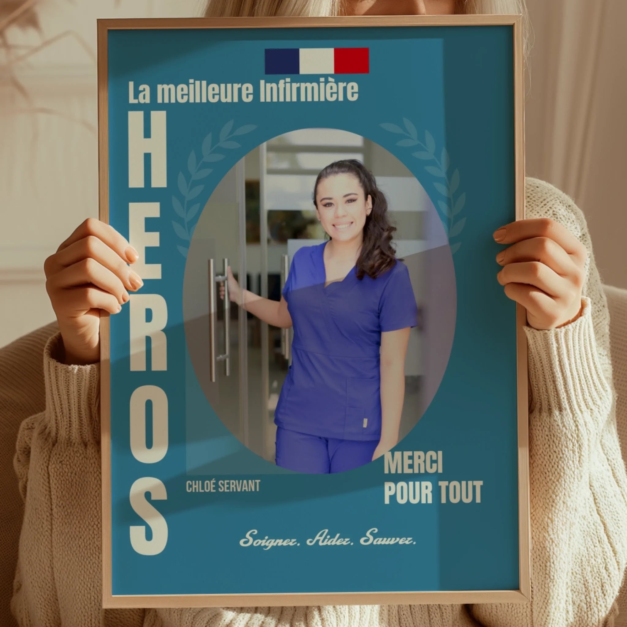 Métiers des soignants - Affiche personnalisée