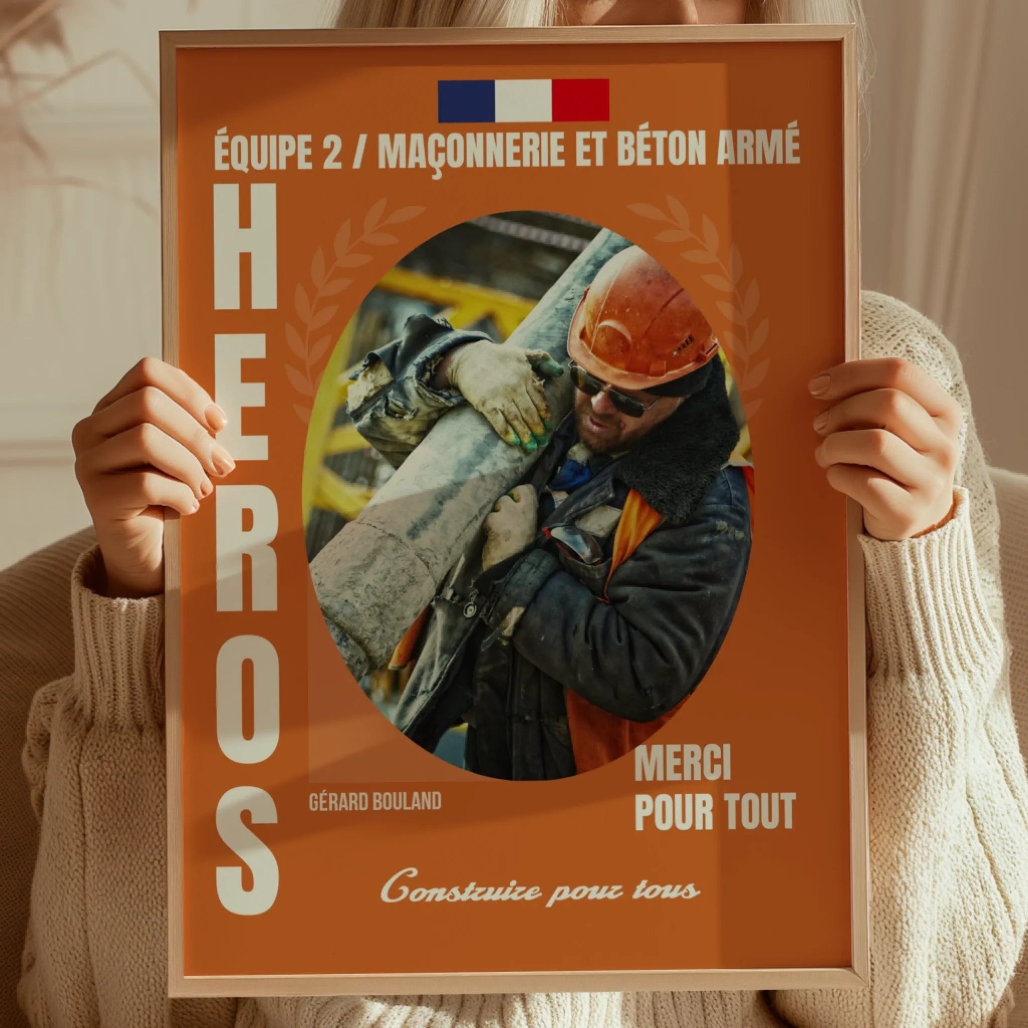 Métiers du BTP - Affiche personnalisée