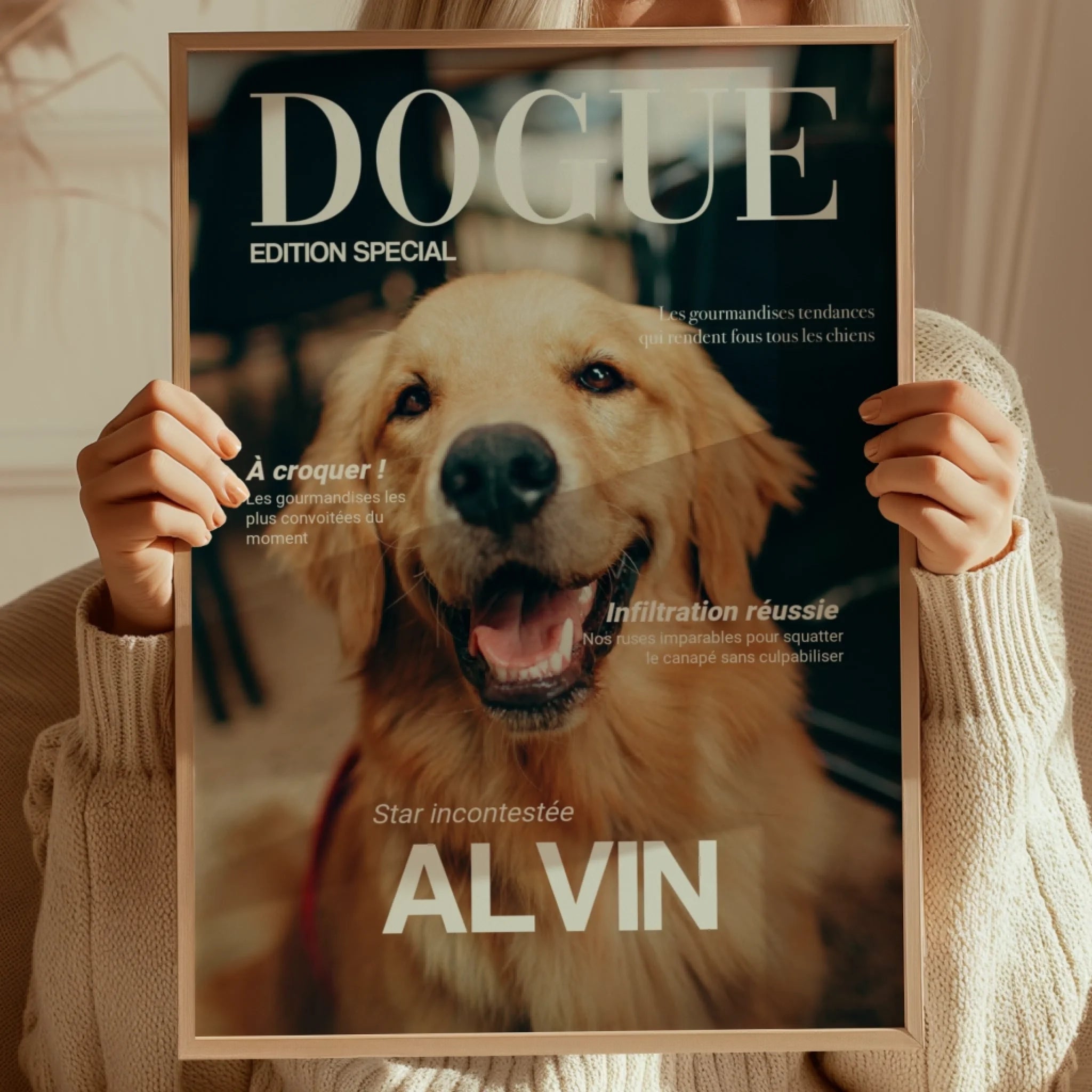 DOGUE - Affiche chien personnalisée