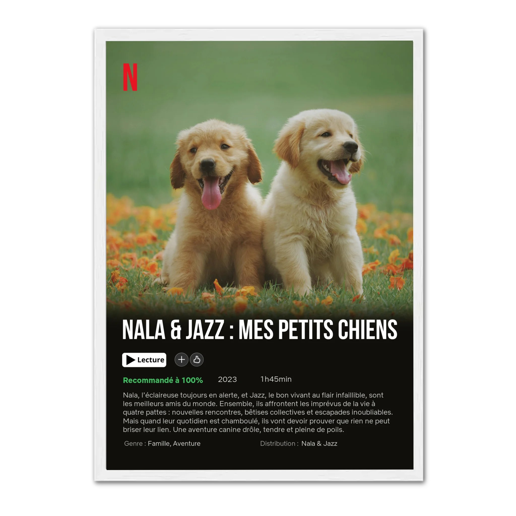 Mon Chien - Affiche de Film - Affiche personnalisée