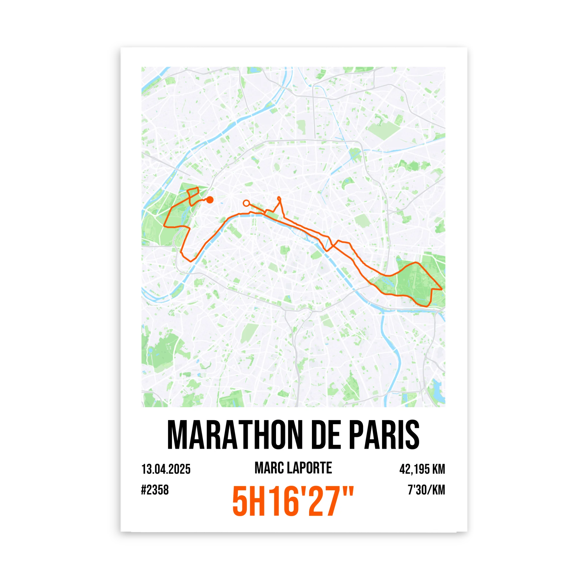 Marathon - Affiche personnalisée