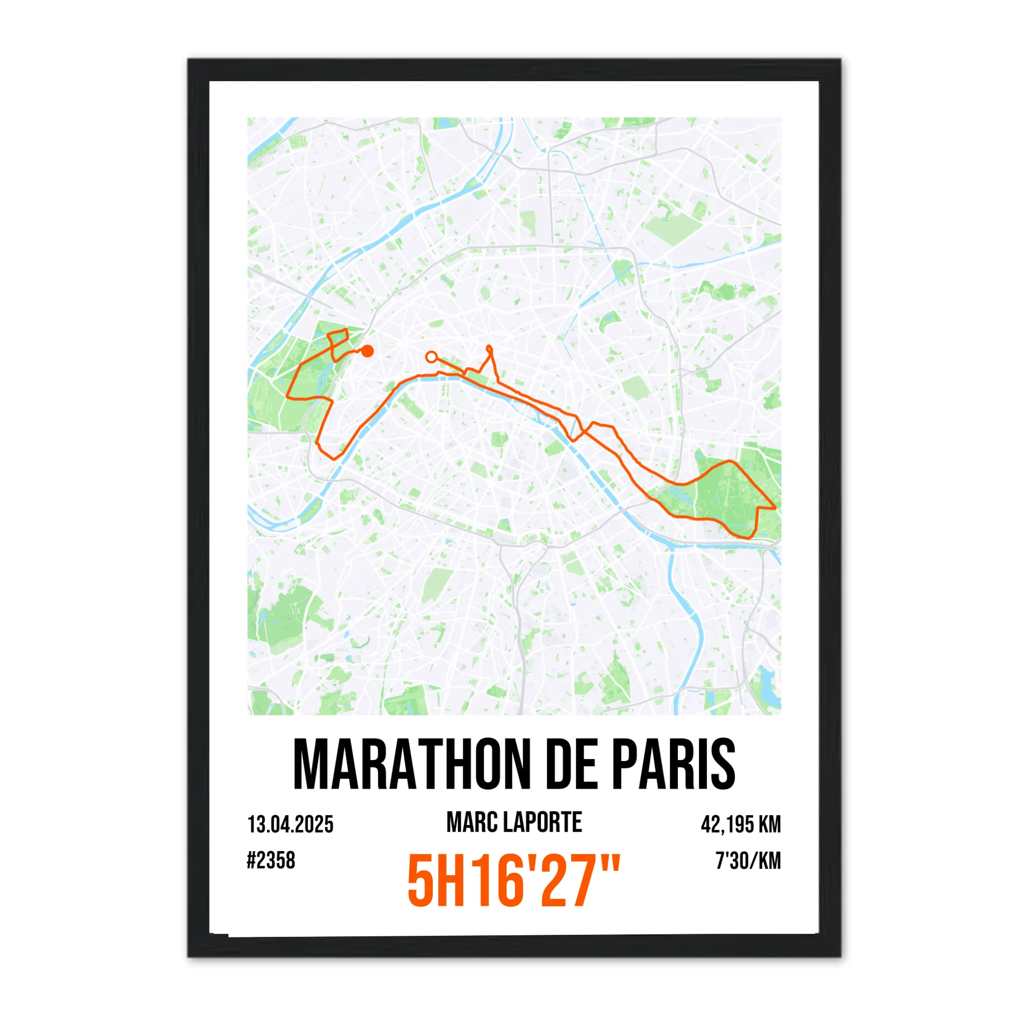 Marathon - Affiche personnalisée