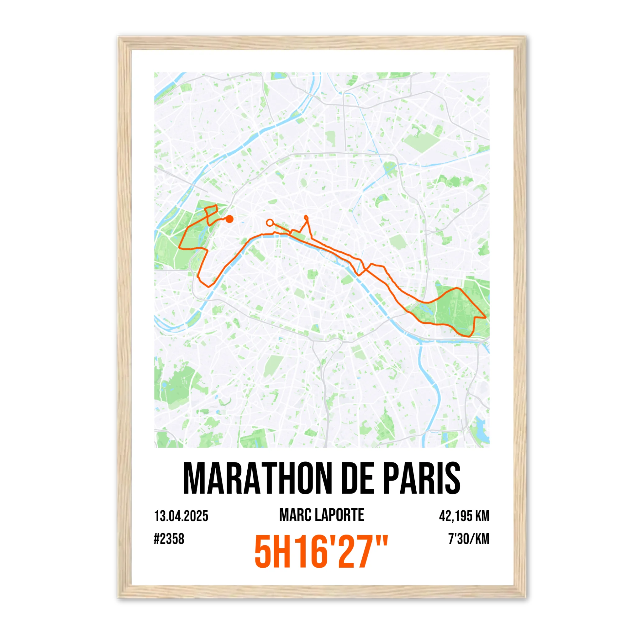 Marathon - Affiche personnalisée