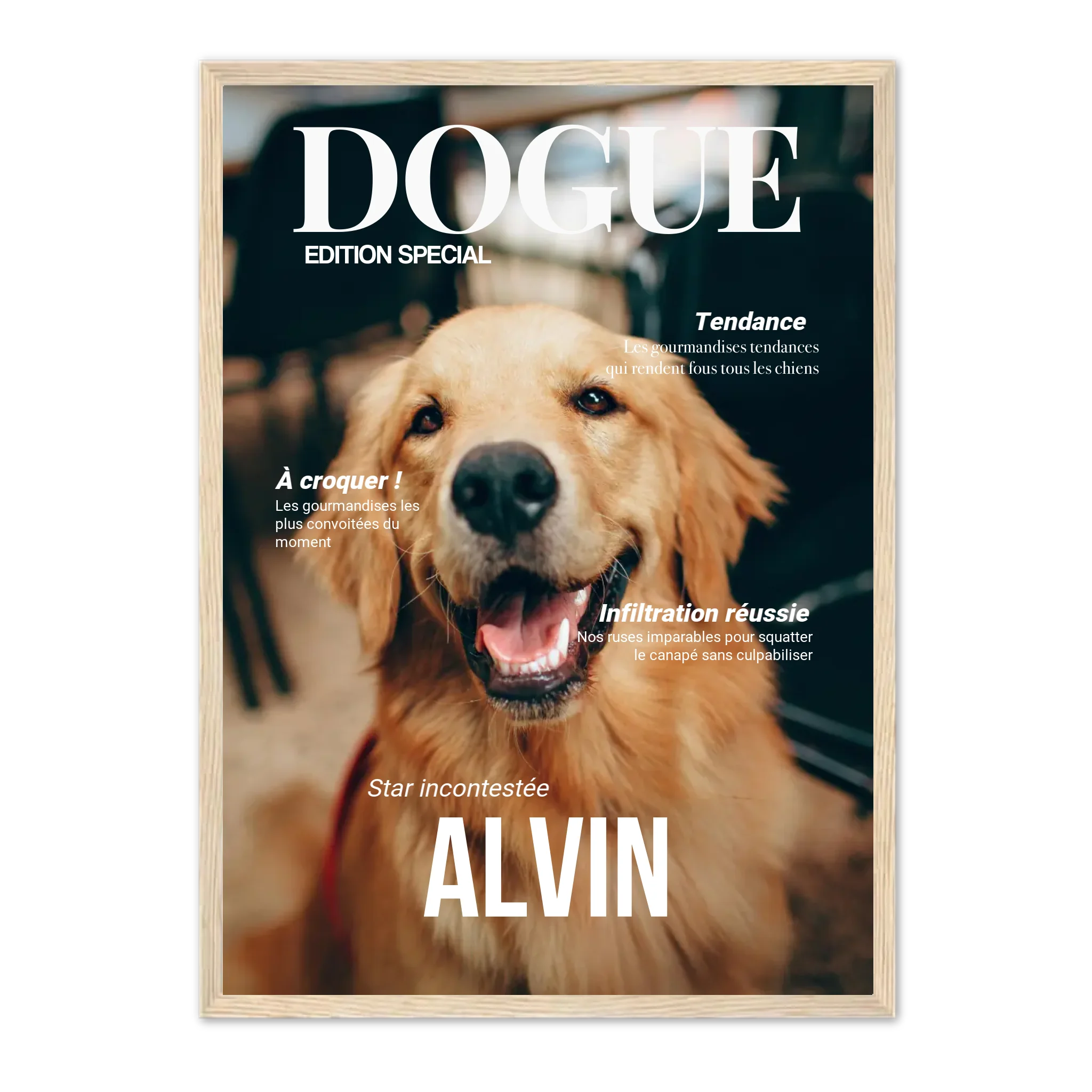 DOGUE - Affiche chien personnalisée