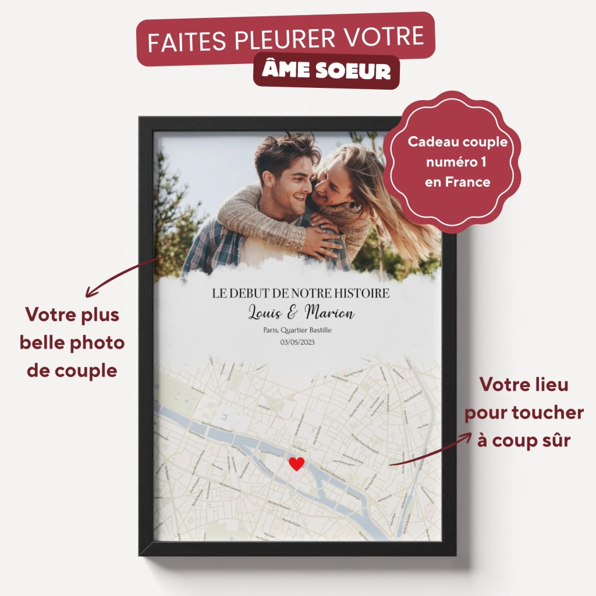 Notre Rencontre - Affiche personnalisée