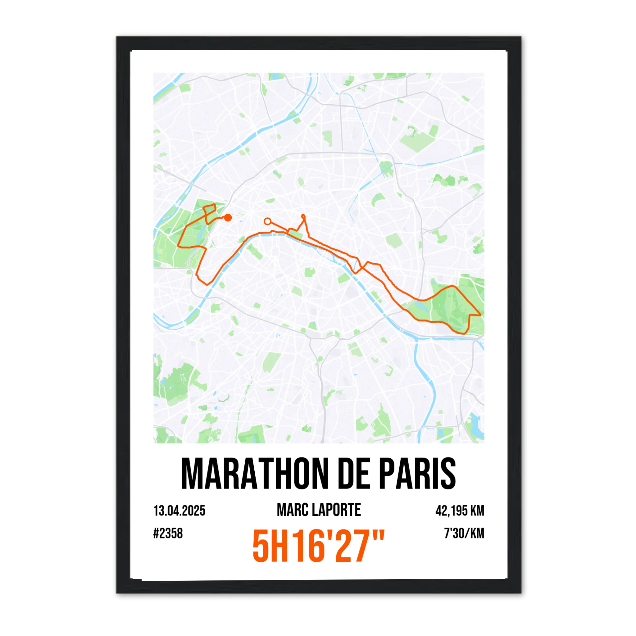 Marathon - Affiche personnalisée