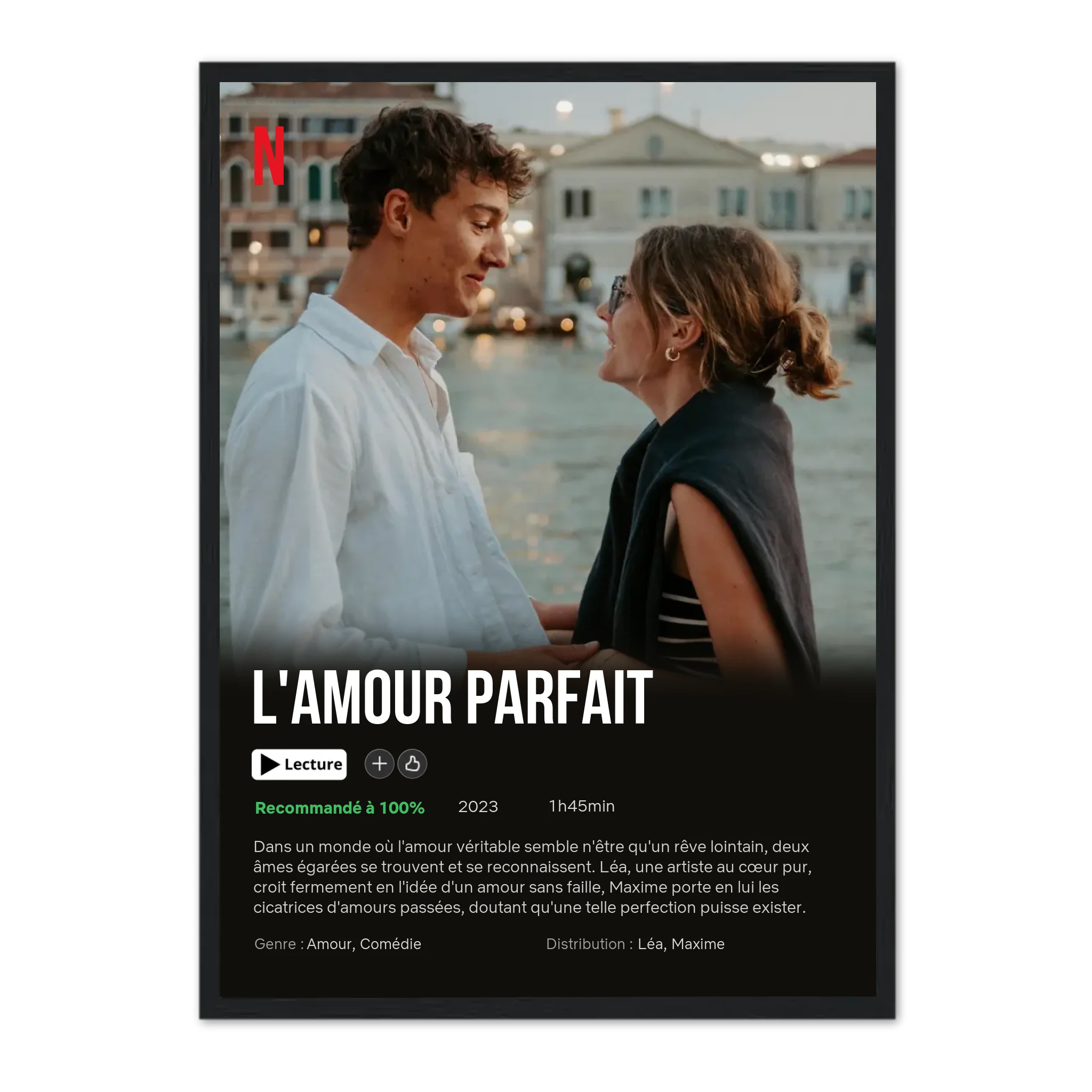 Notre Propre Film - Affiche personnalisée  Jetaimeparis France