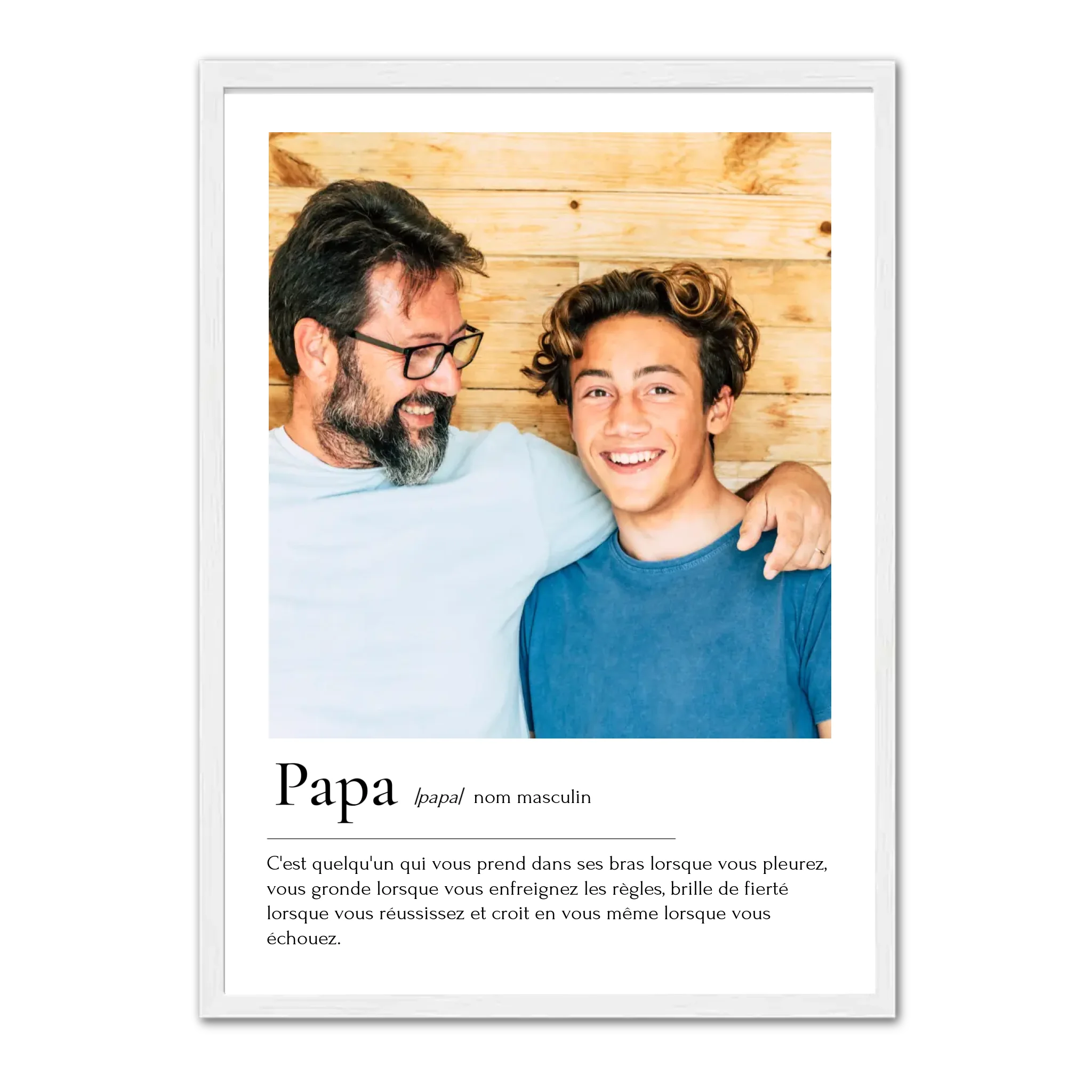 Définition Papa - Affiche personnalisée