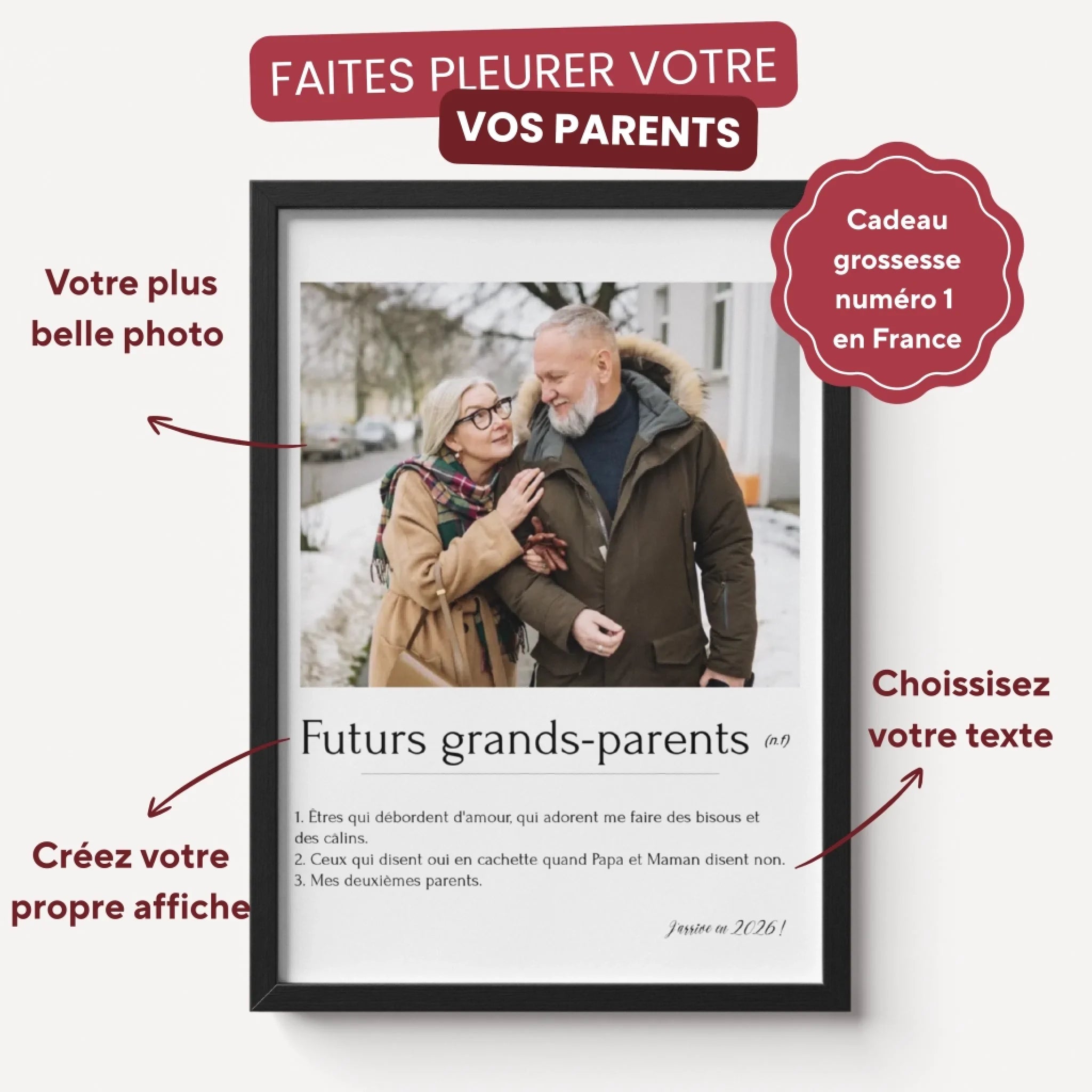 Futurs grands-parents - Affiche personnalisée