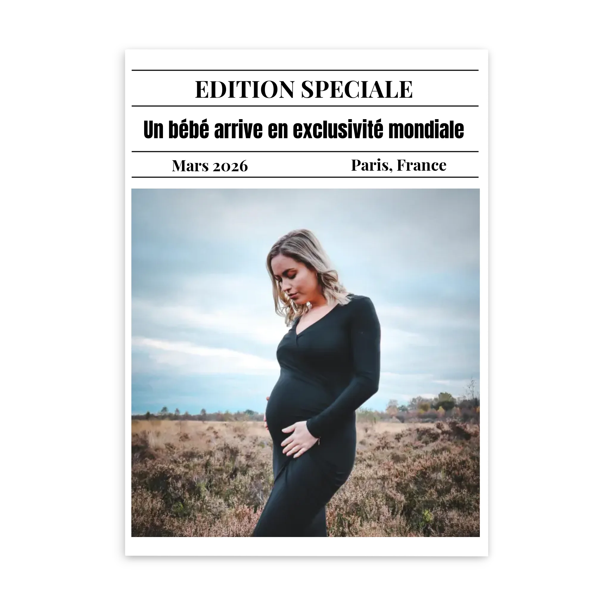 Edition Spéciale Grossesse - Affiche personnalisée