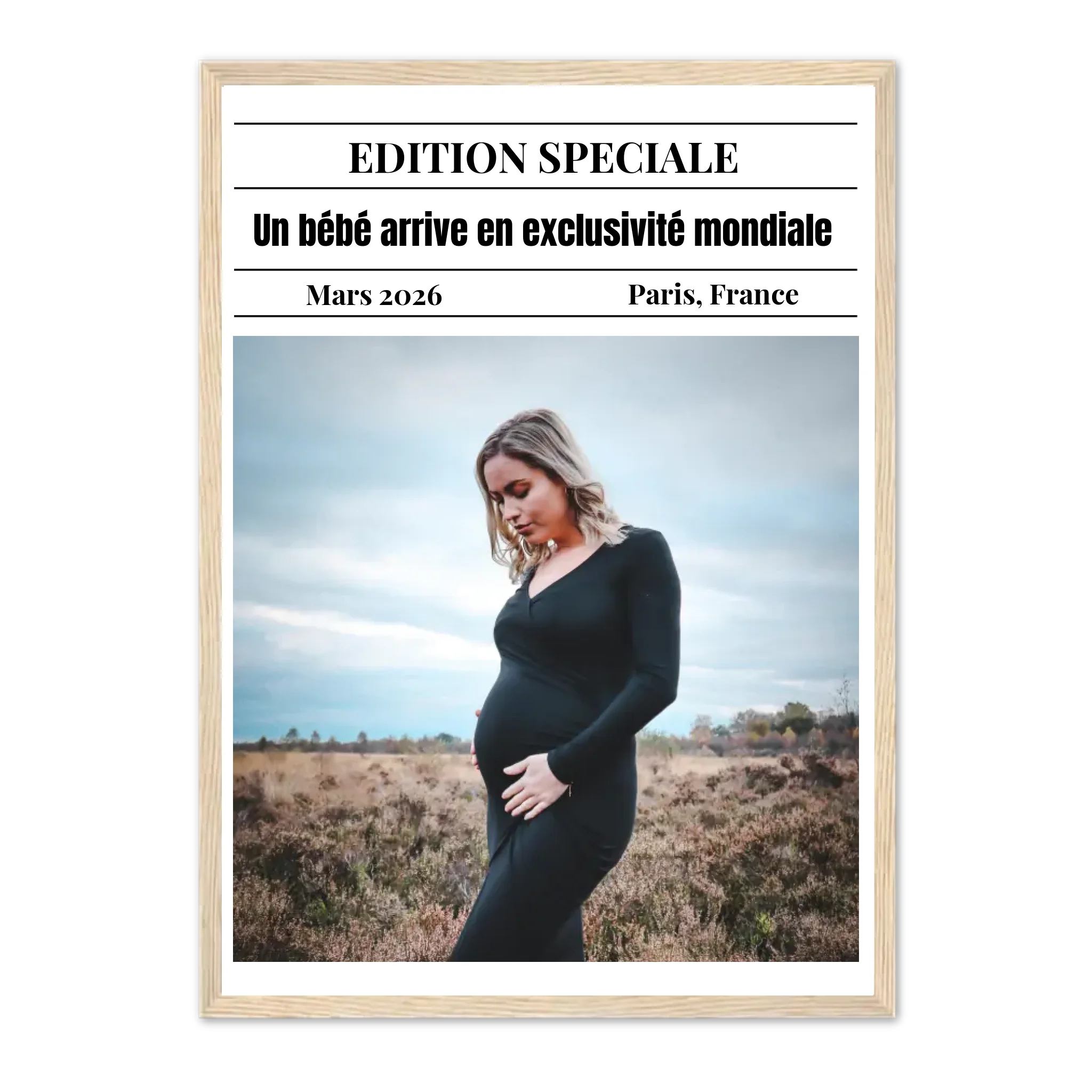 Edition Spéciale Grossesse - Affiche personnalisée  Jetaimeparis France