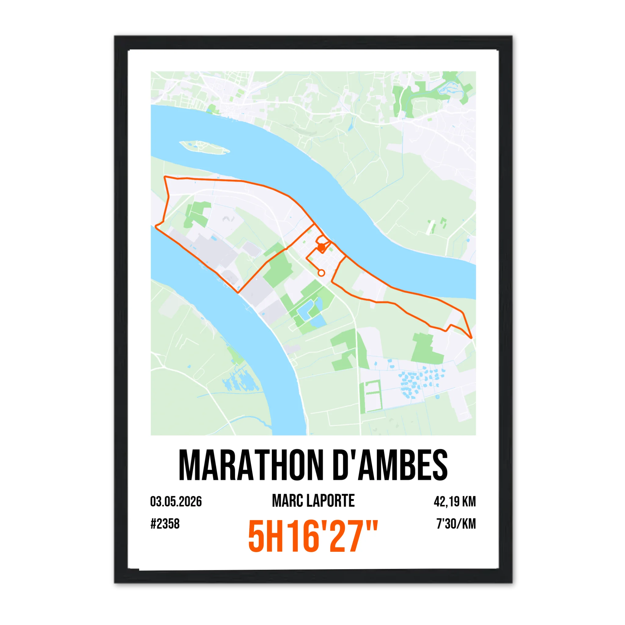 Marathon - Affiche personnalisée