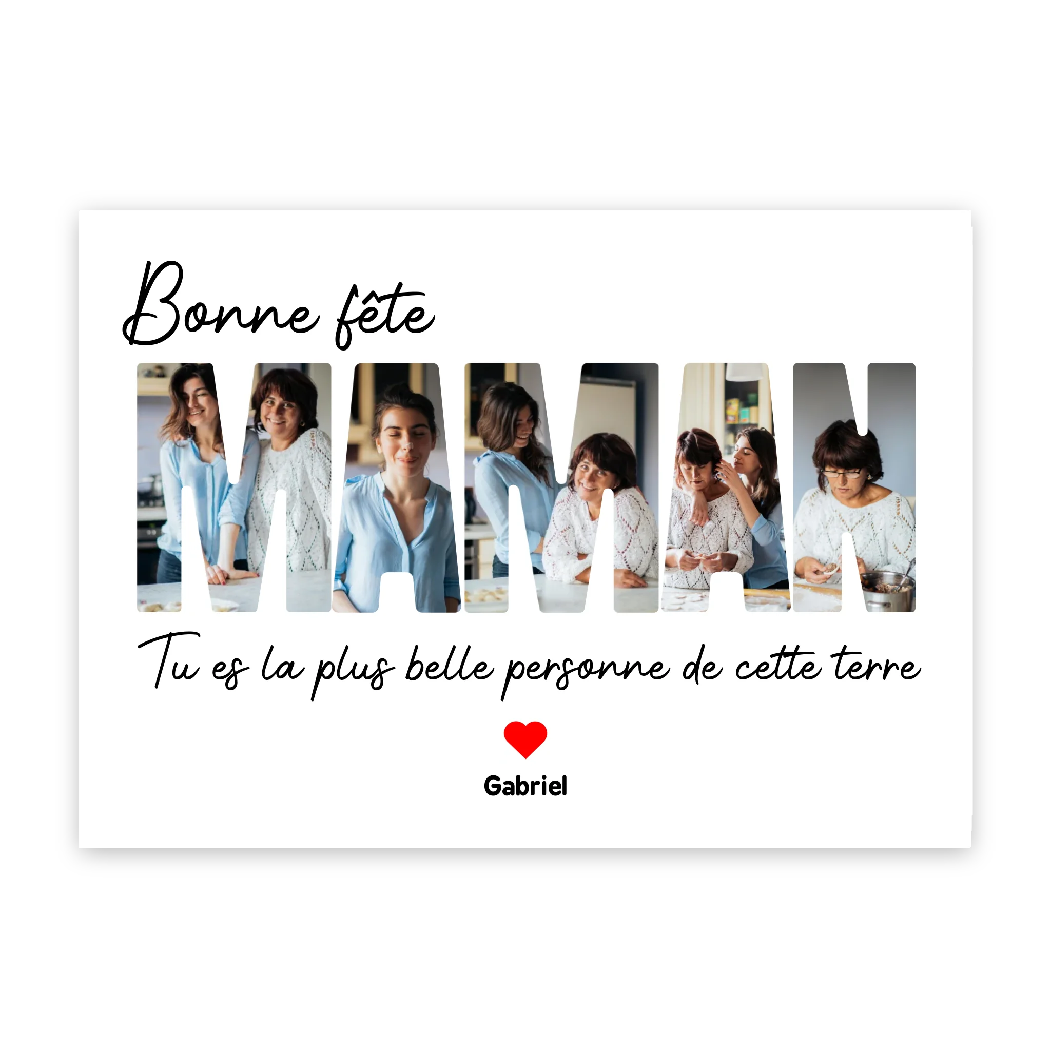 Bonne fête Maman Lettres - Affiches personnalisée  Jetaimeparis France