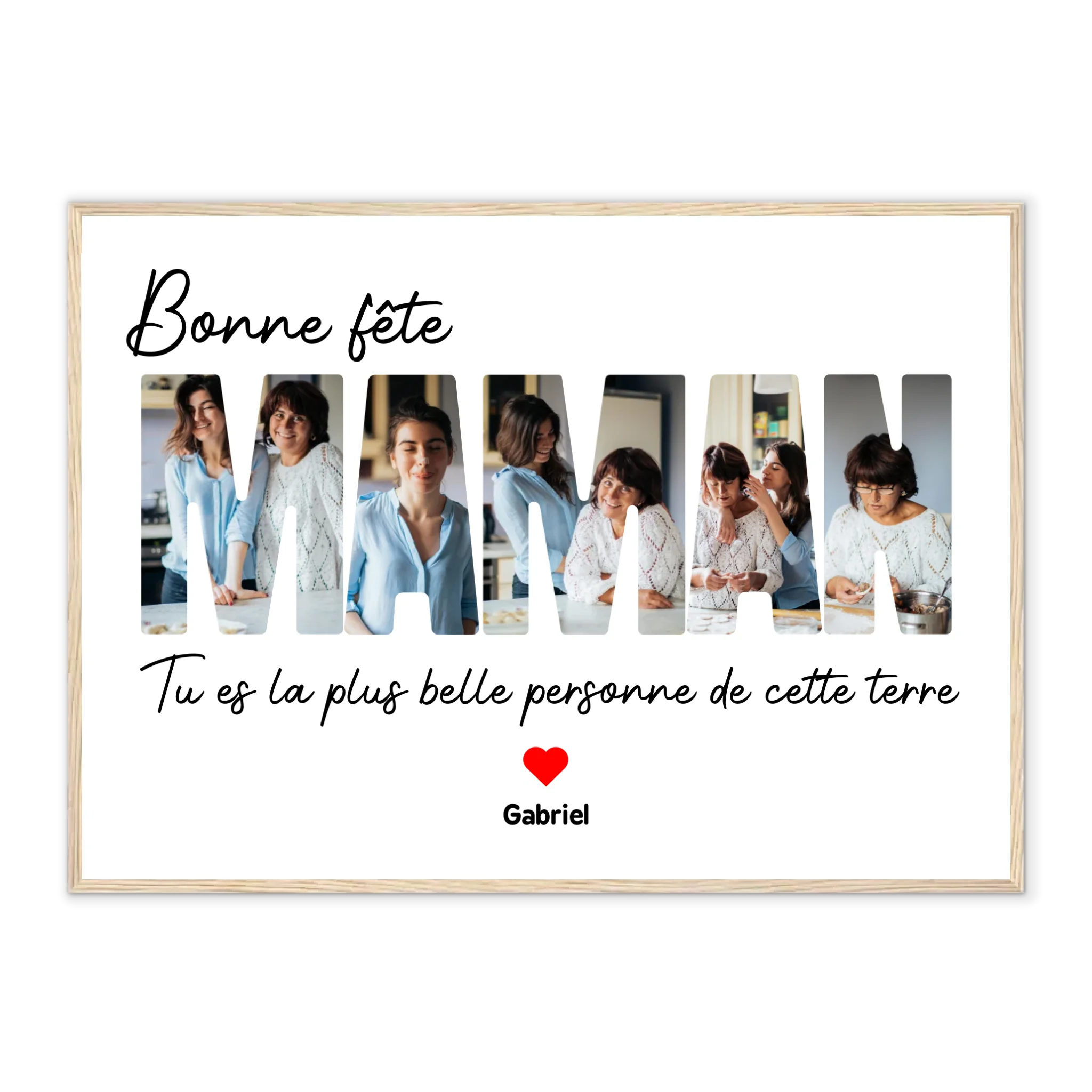 Bonne fête Maman Lettres - Affiches personnalisée  Jetaimeparis France
