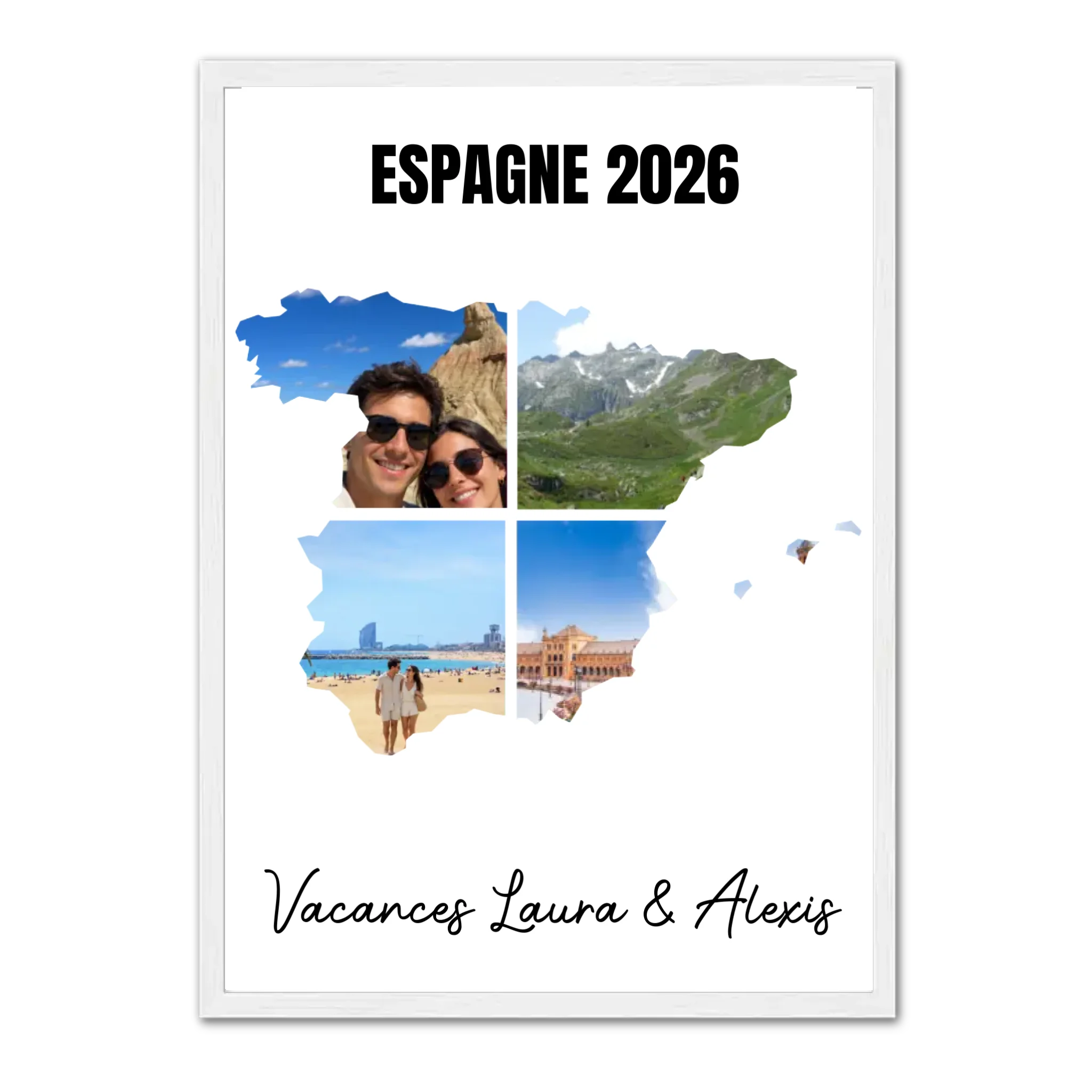 Vacances Espagne - Affiche personnalisée