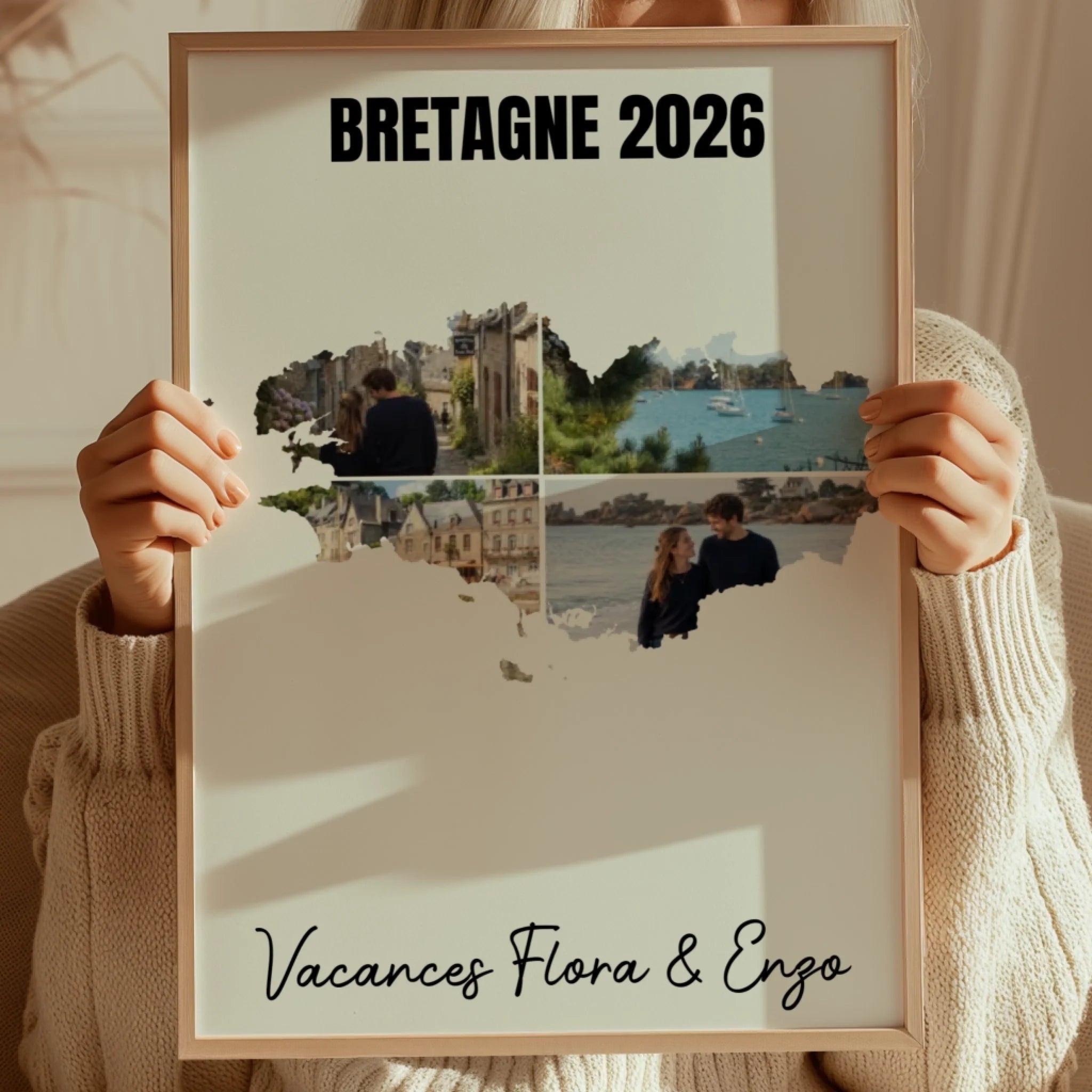 Vacances Bretagne - Affiche personnalisée