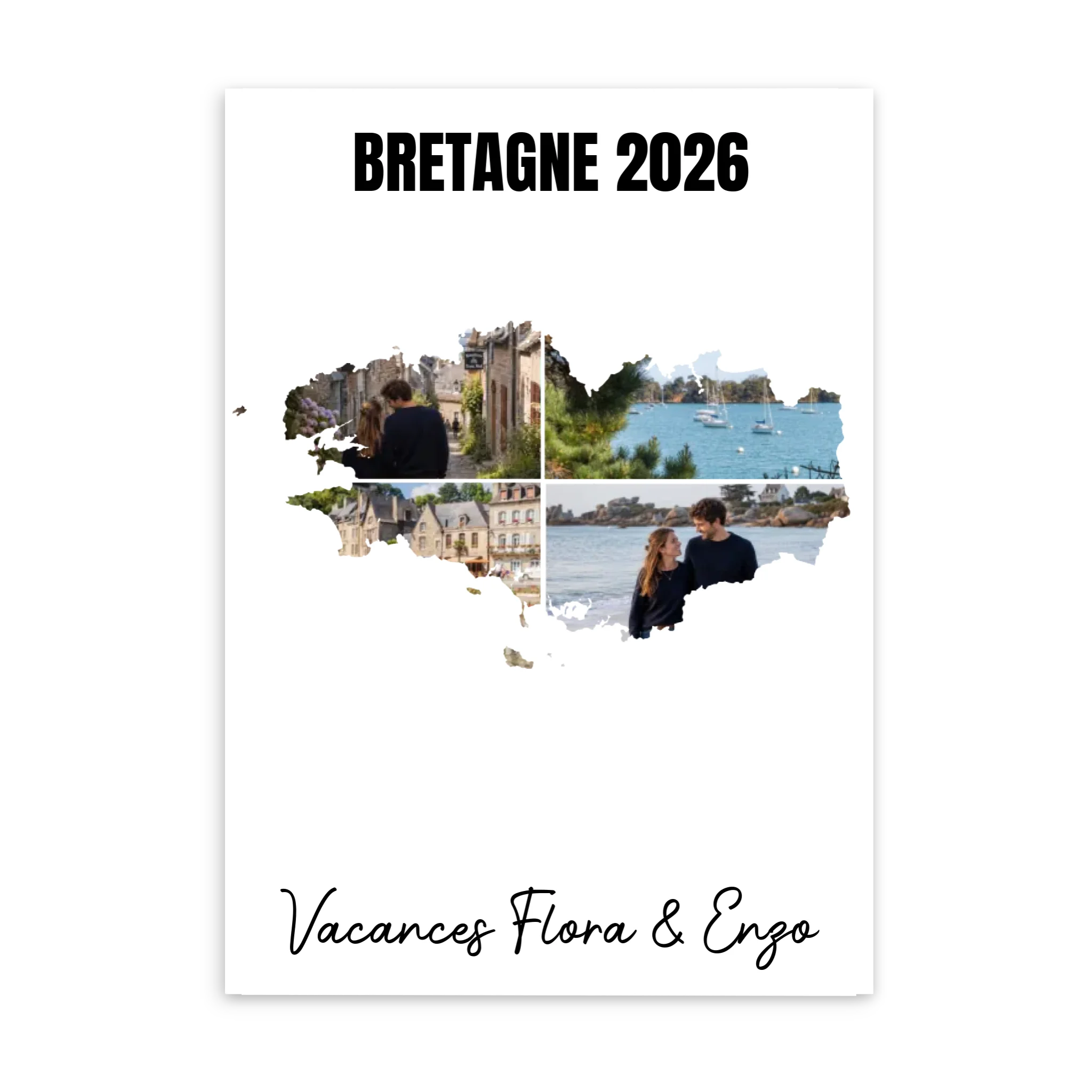 Vacances Bretagne - Affiche personnalisée