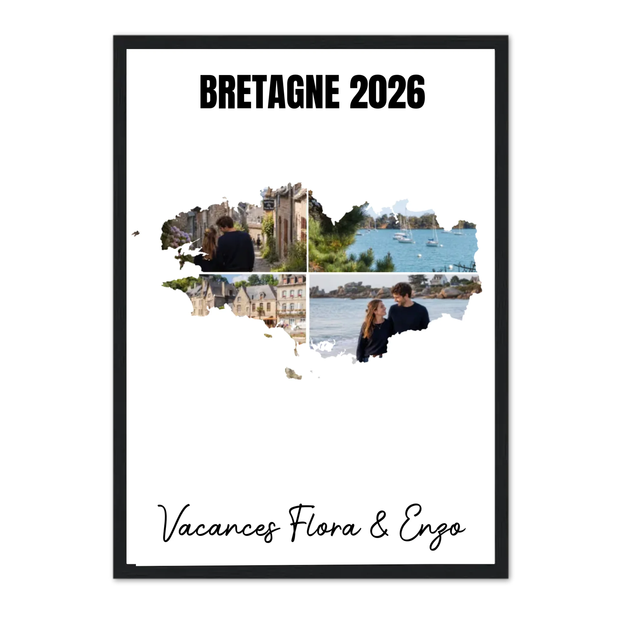 Vacances Bretagne - Affiche personnalisée