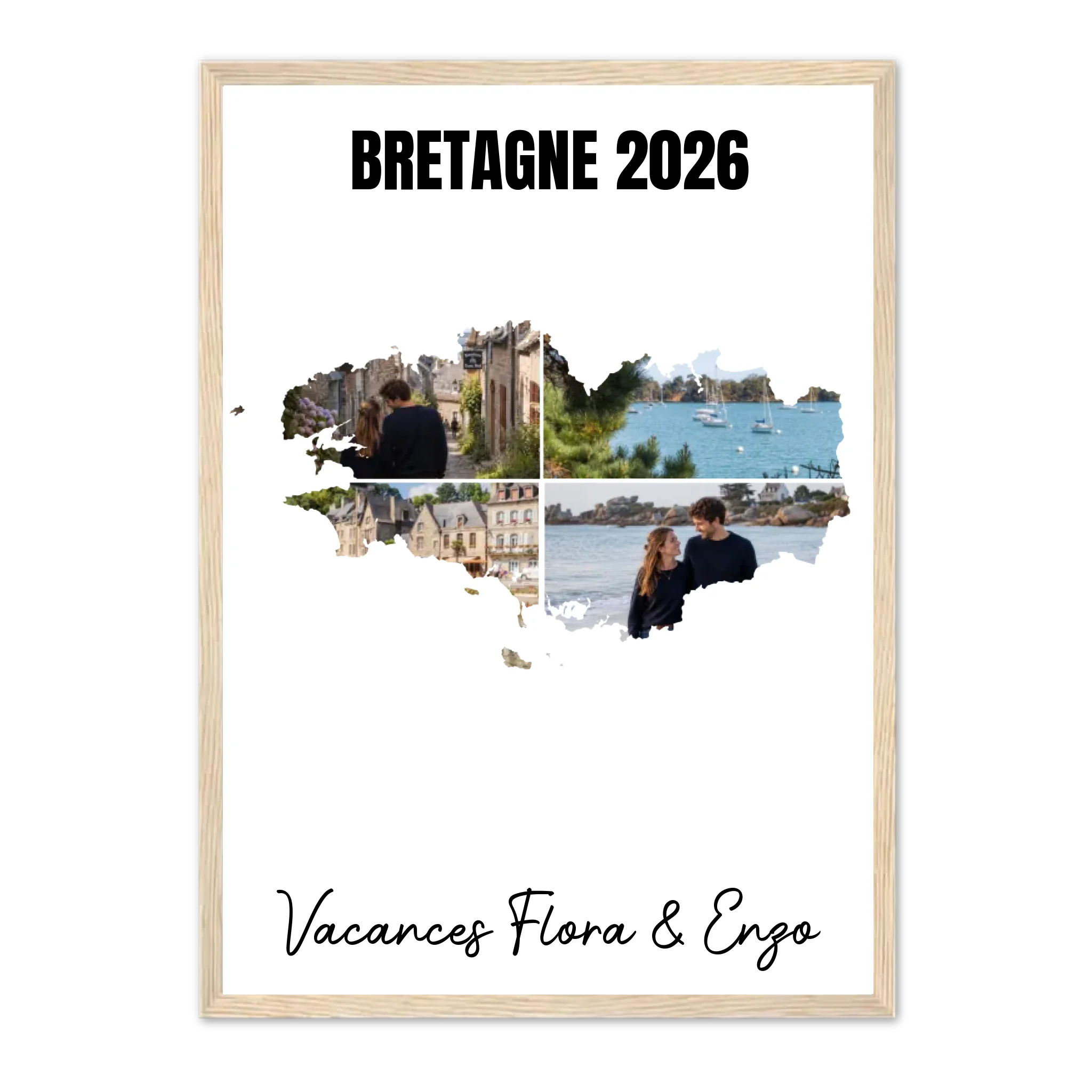 Vacances Bretagne - Affiche personnalisée