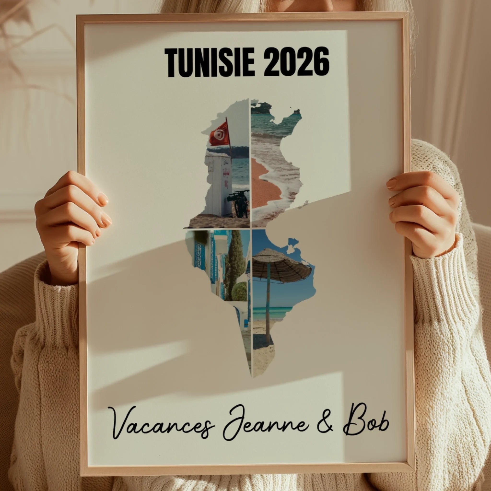 Vacances Tunisie - Affiche personnalisée