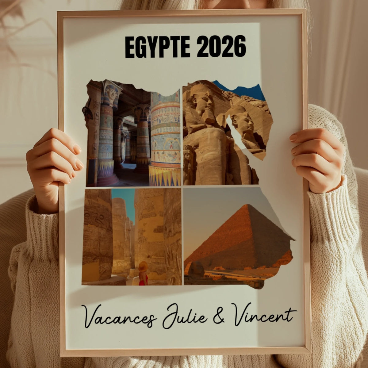 Vacances Egypte - Affiche personnalisée