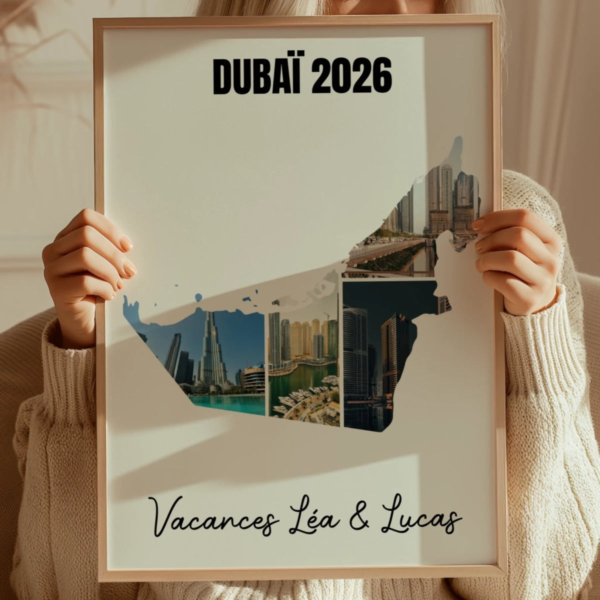 Vacances Dubaï - Affiche personnalisée