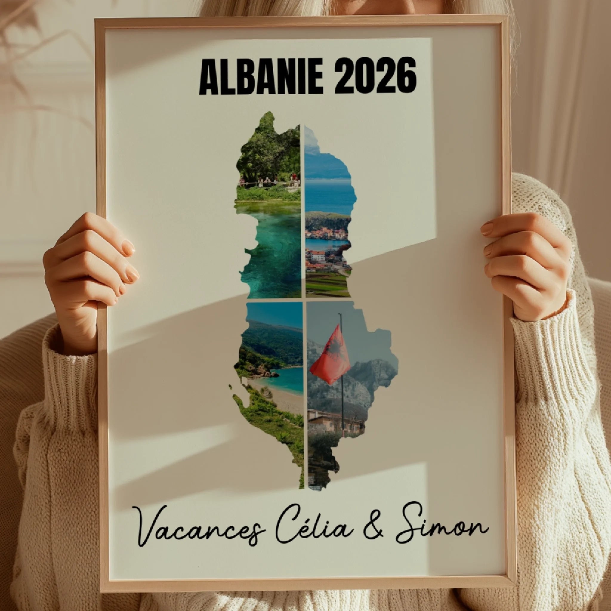 Vacances Albanie - Affiche personnalisée