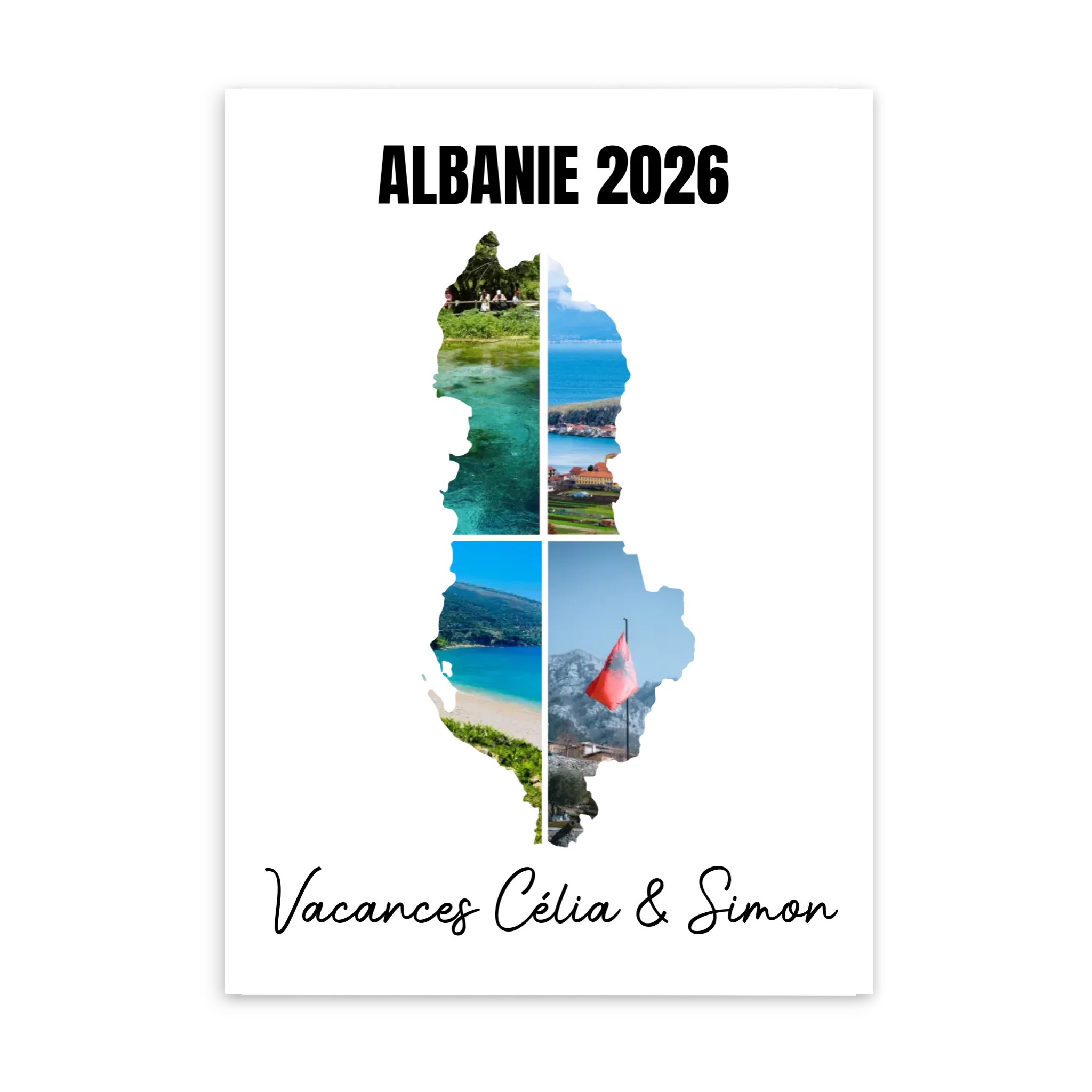 Vacances Albanie - Affiche personnalisée