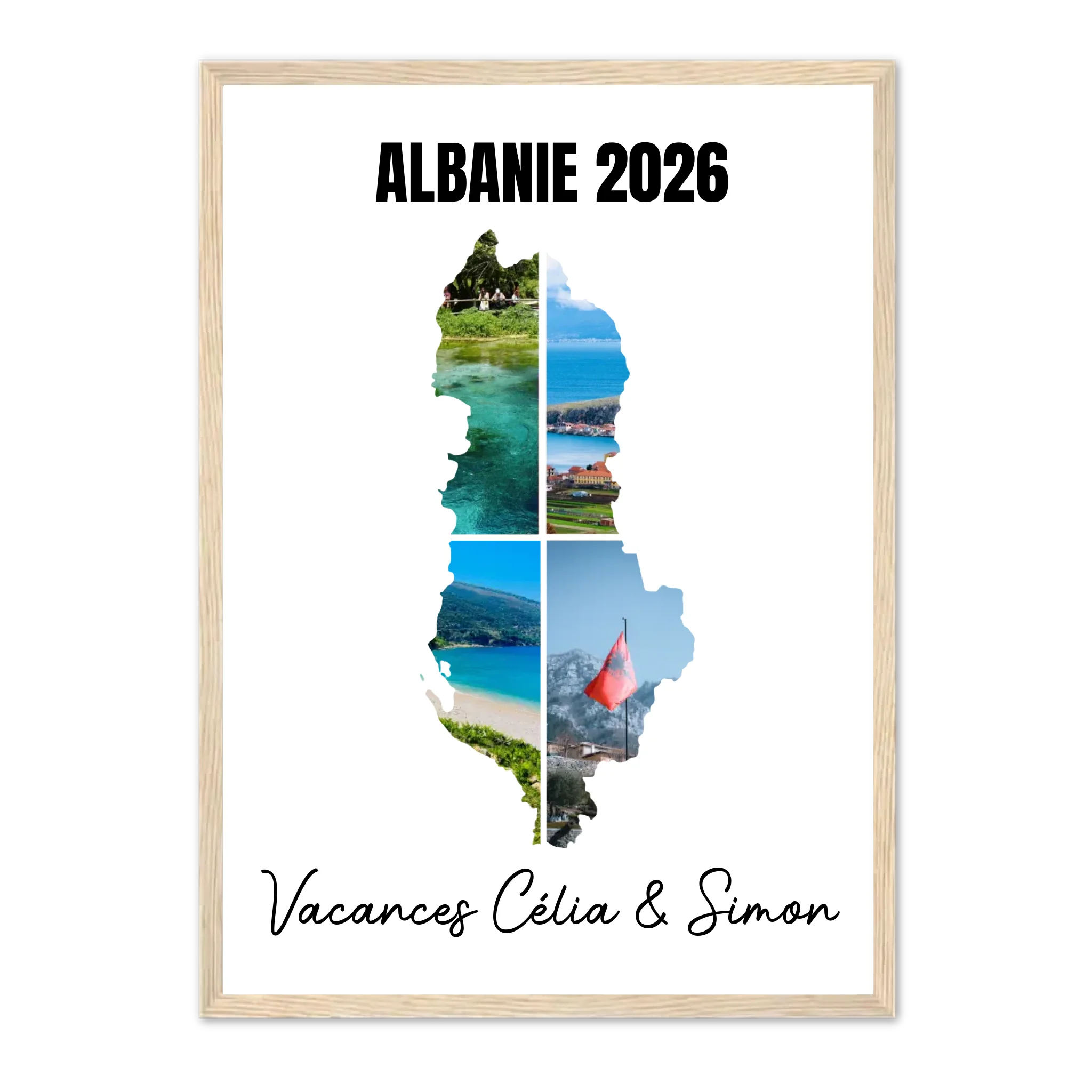 Vacances Albanie - Affiche personnalisée