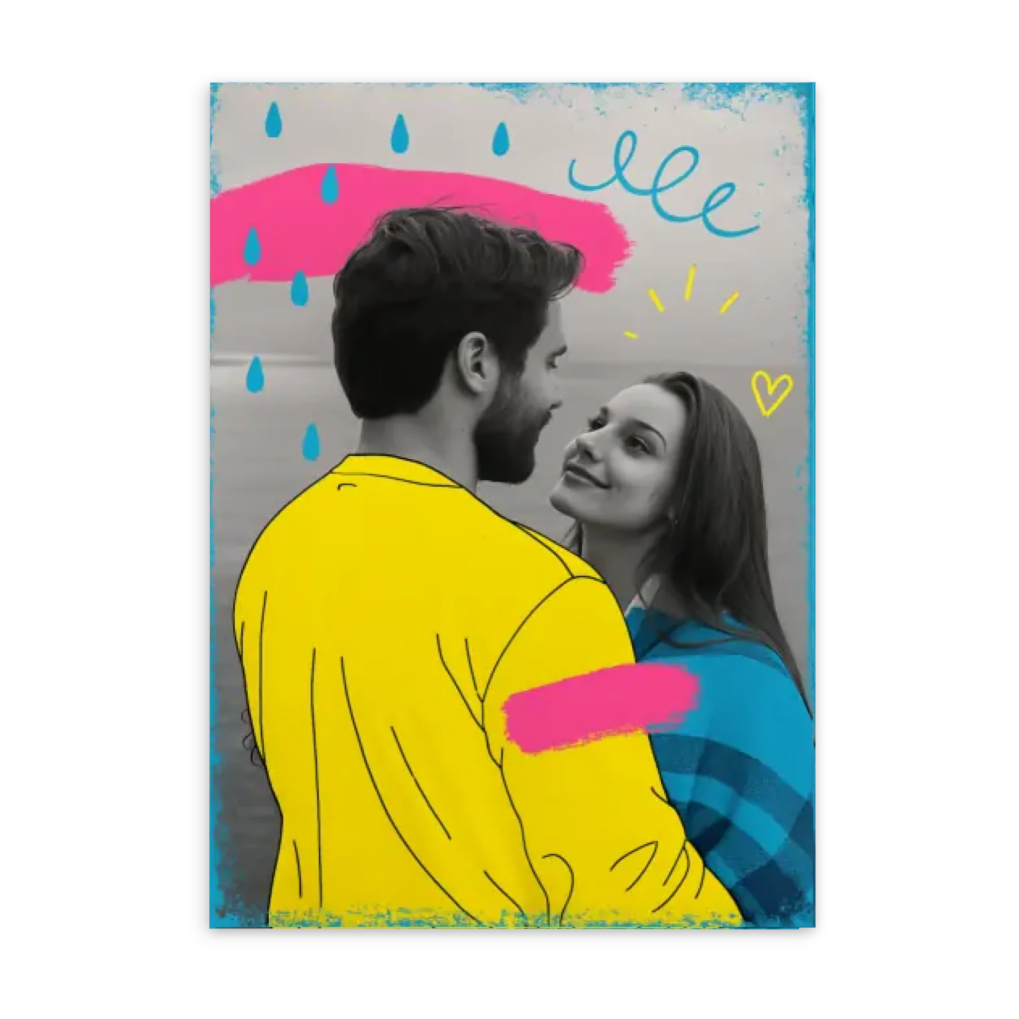 Pop art couple - Affiche personnalisée