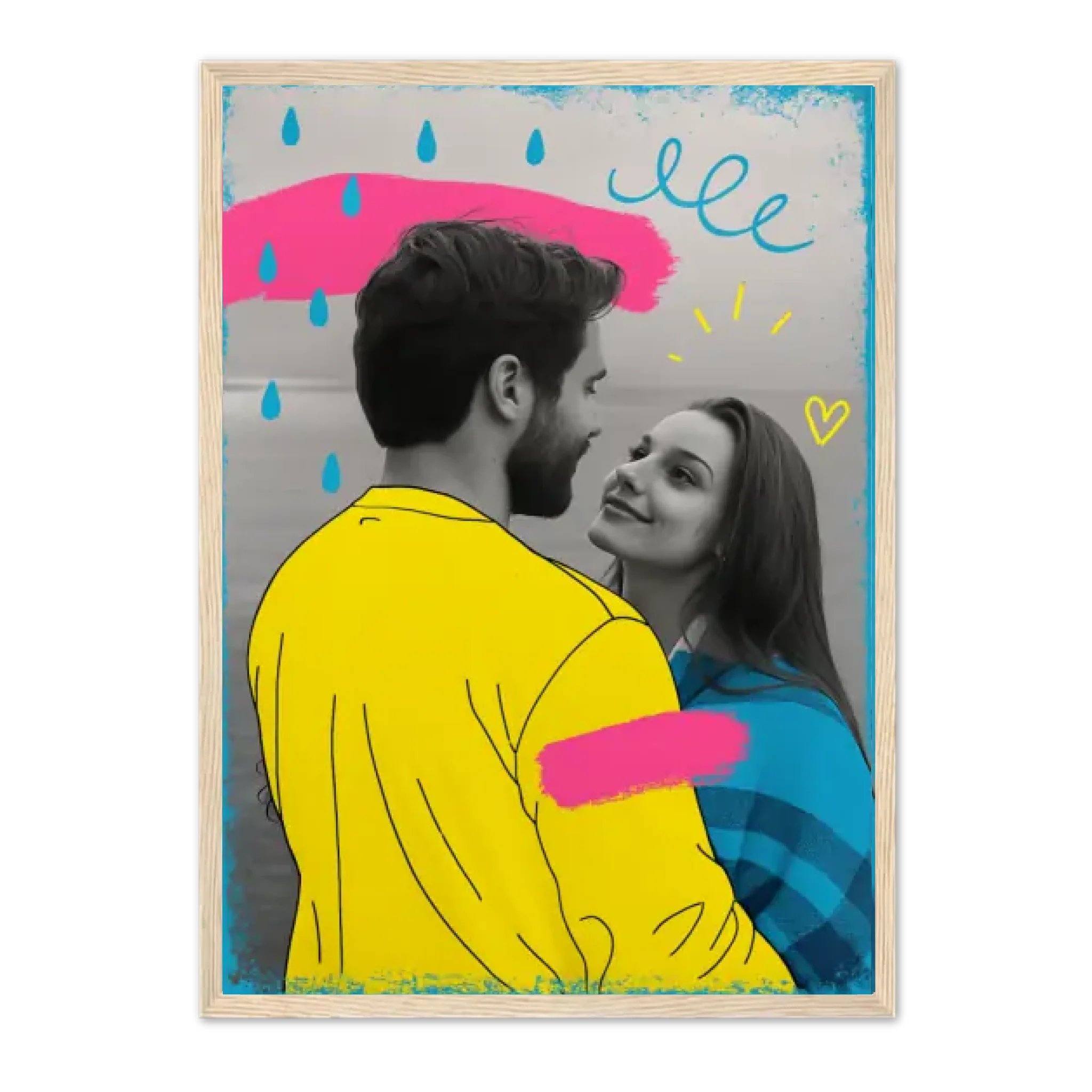 Pop art couple - Affiche personnalisée