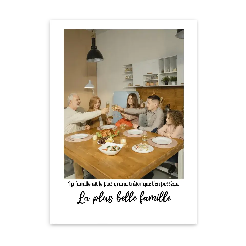 La plus belle famille - Affiche Personnalisée   Cadre-Vertical-Poster-sans-cadre-50x70-cm Gelato