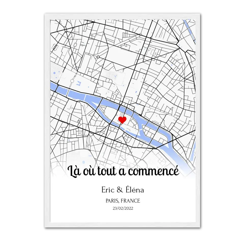 Lieu de Rencontre - Affiche personnalisée Gelato Classique-Blanc-50x70-cm