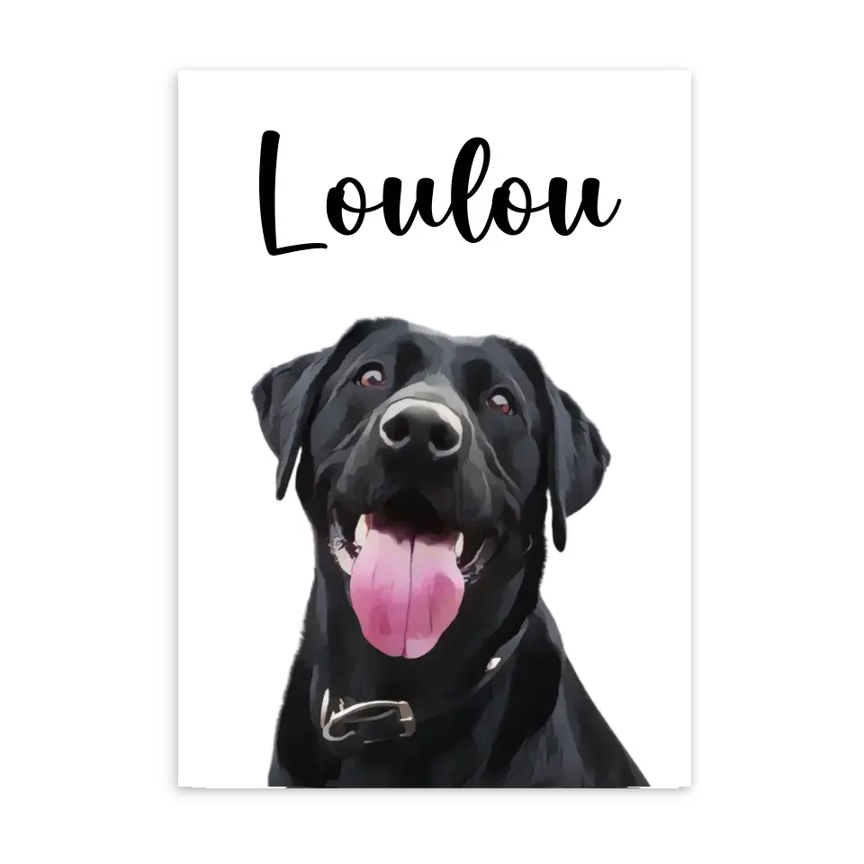 Mon meilleur compagnon - Affiche personnalisée   Cadre-Vertical-Poster-sans-cadre-50x70-cm Jetaimeparis