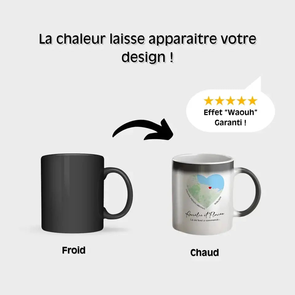 Mug Magique Personnalisé - Carte Lieu de Rencontre   Product vendor