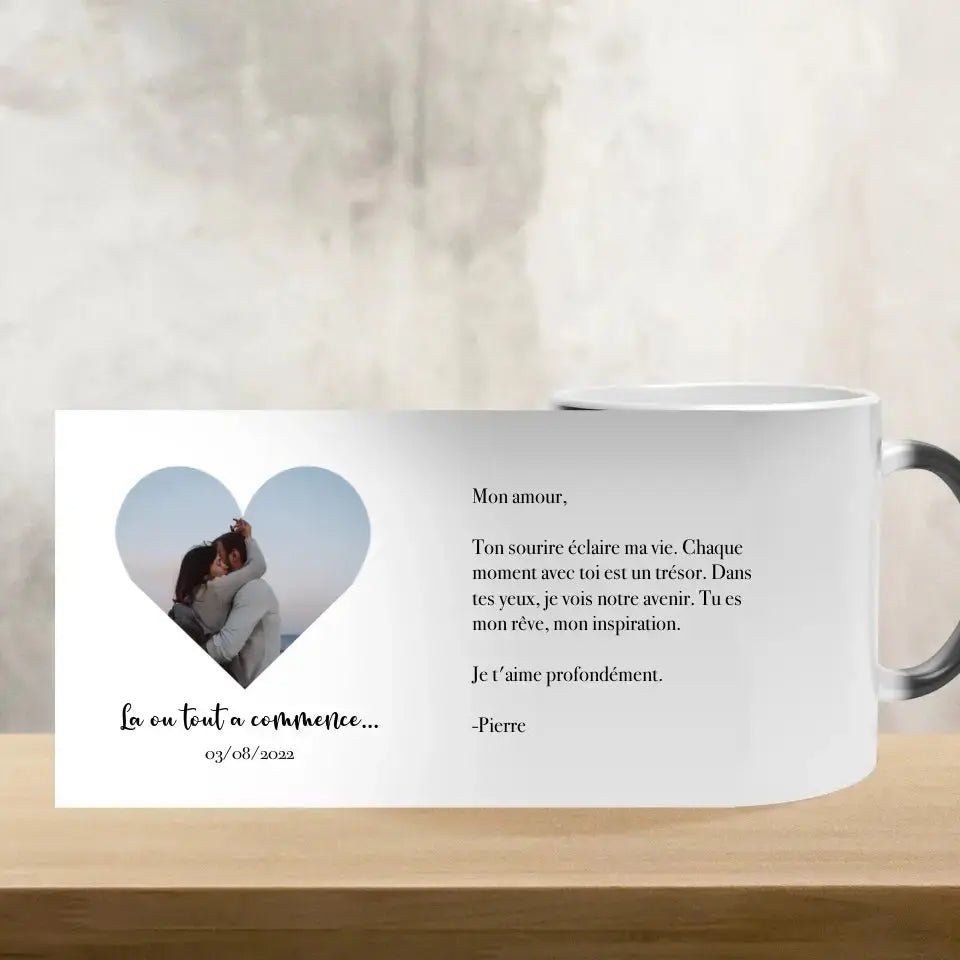 Mug Magique Personnalisé - Photo Jetaimeparis Photo-heat-transfer-black-330-ml