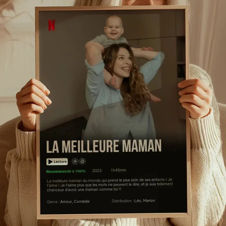 Netflix Maman - Affiche personnalisée    Jetaimeparis