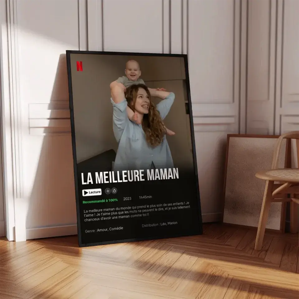 Netflix Maman - Affiche personnalisée    Jetaimeparis