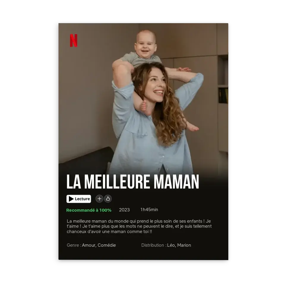 Netflix Maman - Affiche personnalisée   Cadre-Vertical-Poster-sans-cadre-50x70-cm Jetaimeparis