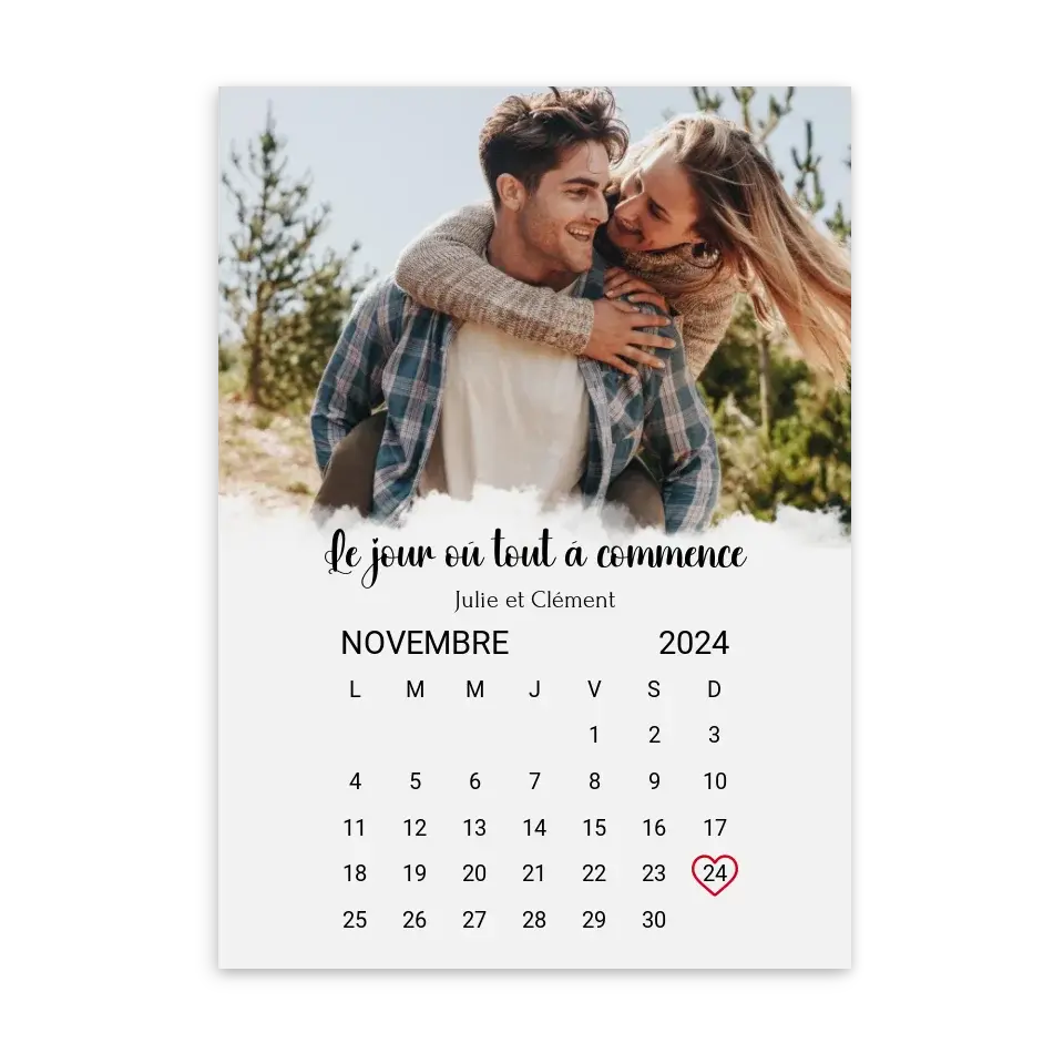 Notre Date - Affiche personnalisée  Cadre-Vertical-Poster-sans-cadre-50x70-cm Product vendor