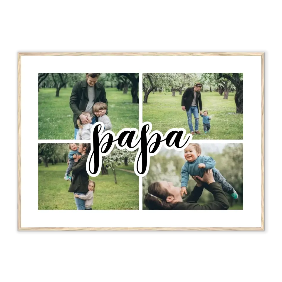 Papa - Affiche personnalisée  Cadre-Horizontal-Naturel-50x70-cm Product vendor