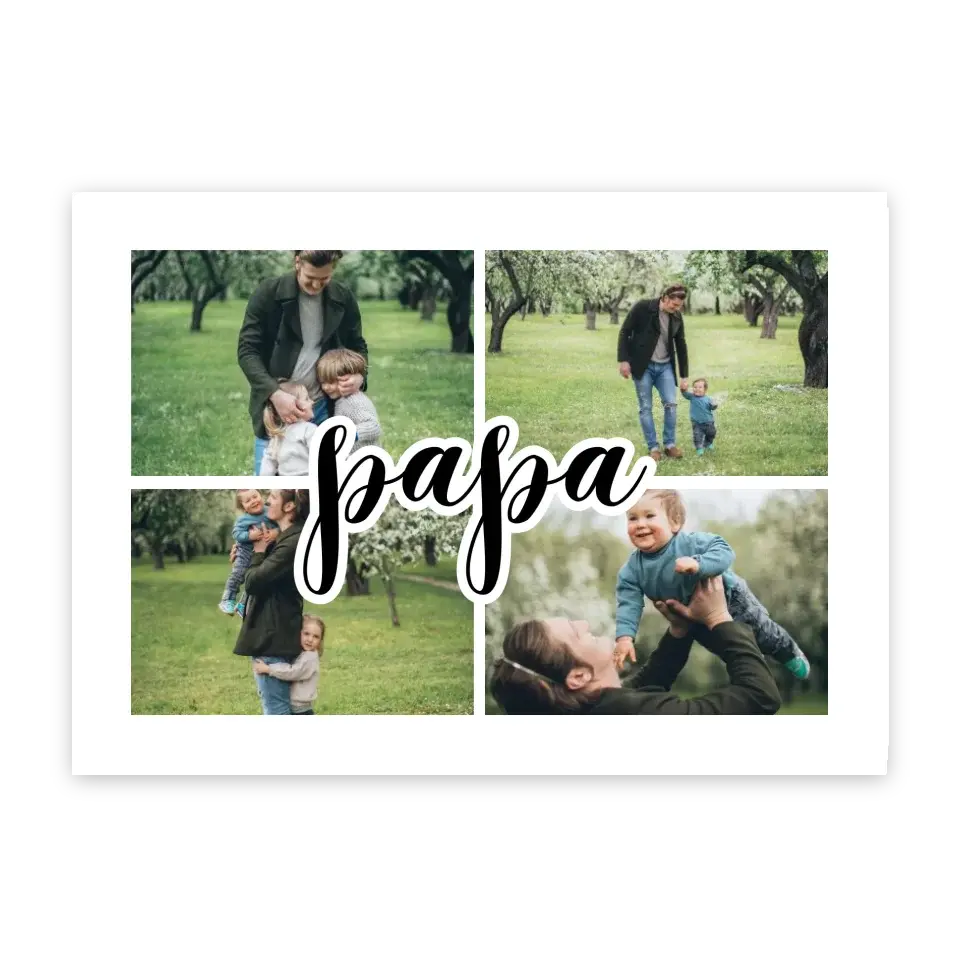 Papa - Affiche personnalisée Jetaimeparis Cadre-Horizontal-Poster-sans-cadre-50x70-cm