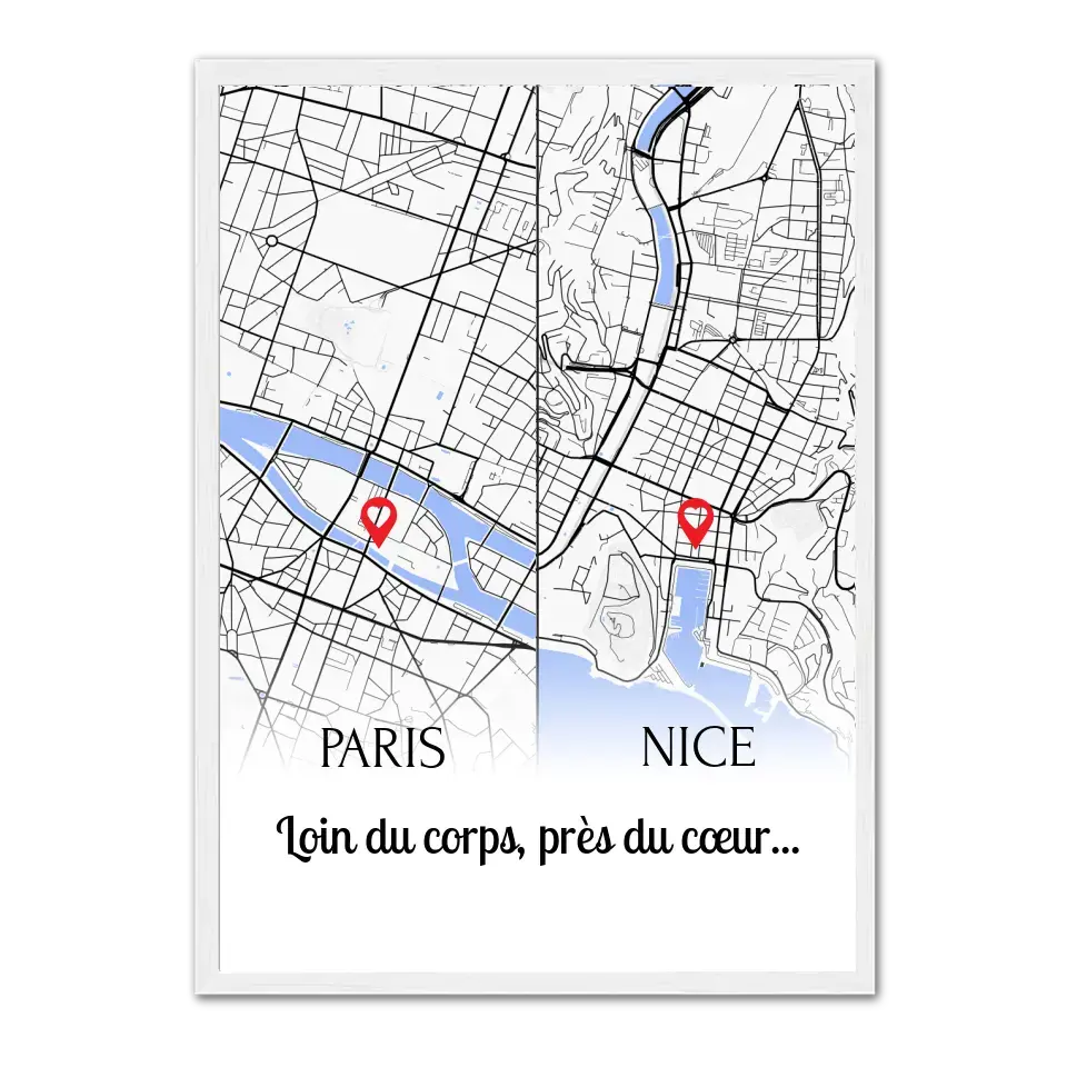 Relation à distance - Affiche personnalisée Gelato Relation-à-distance-Blanc-50x70-cm