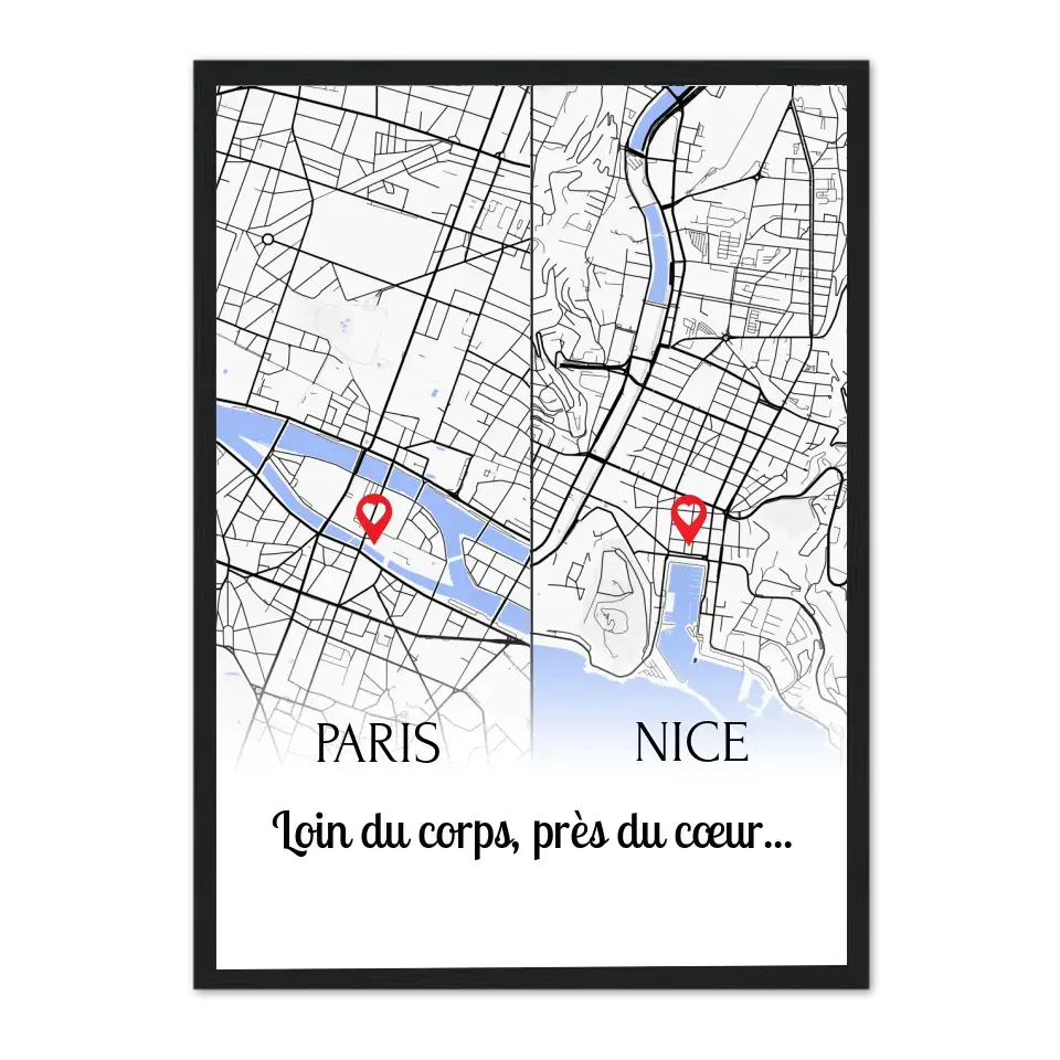 Relation à distance - Affiche personnalisée Gelato Relation-à-distance-Noir-50x70-cm