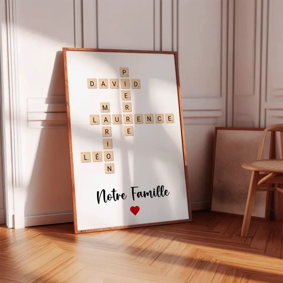 Scrabble Famille - Affiche personnalisée   Product vendor