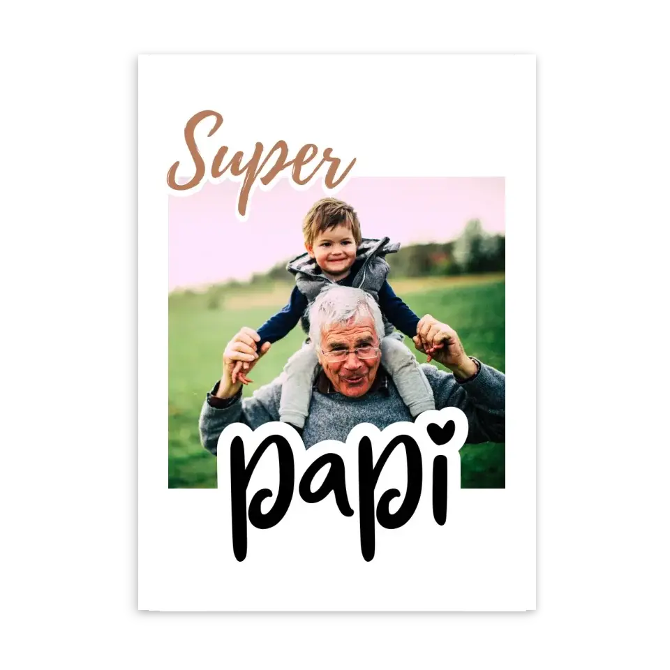 Super Papi - Afficher personnalisée  Cadre-Vertical-Poster-sans-cadre-50x70-cm Product vendor