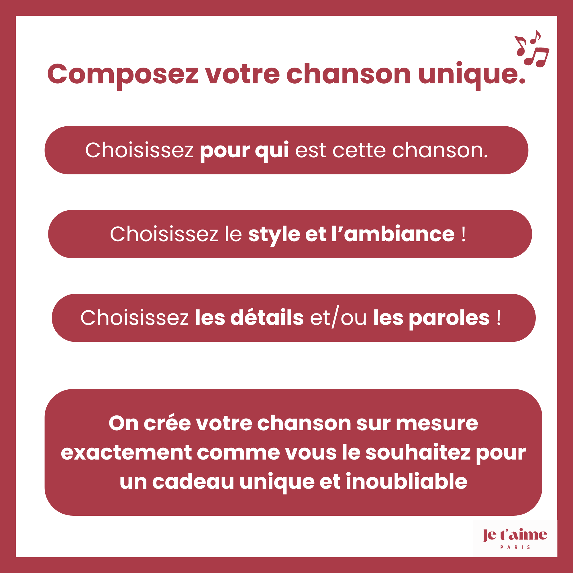 Personnalisé votre chanson, cadeau personnalisé chanson